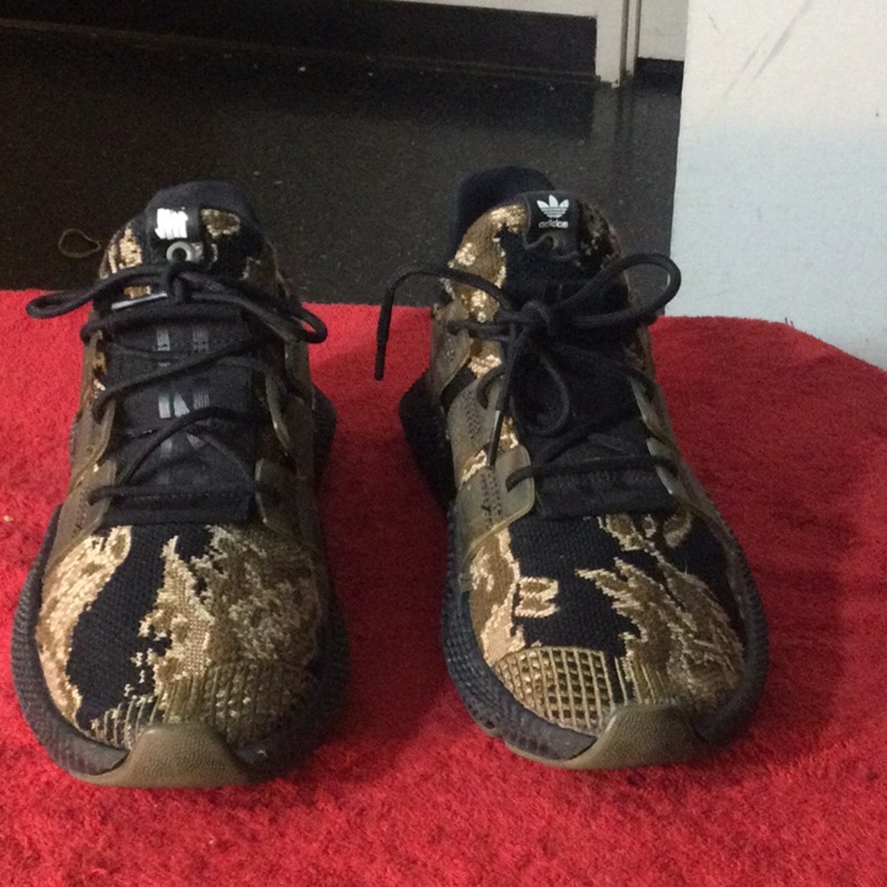 Adidas Gold & Black Patterned Reptile-Inspired Sneakers